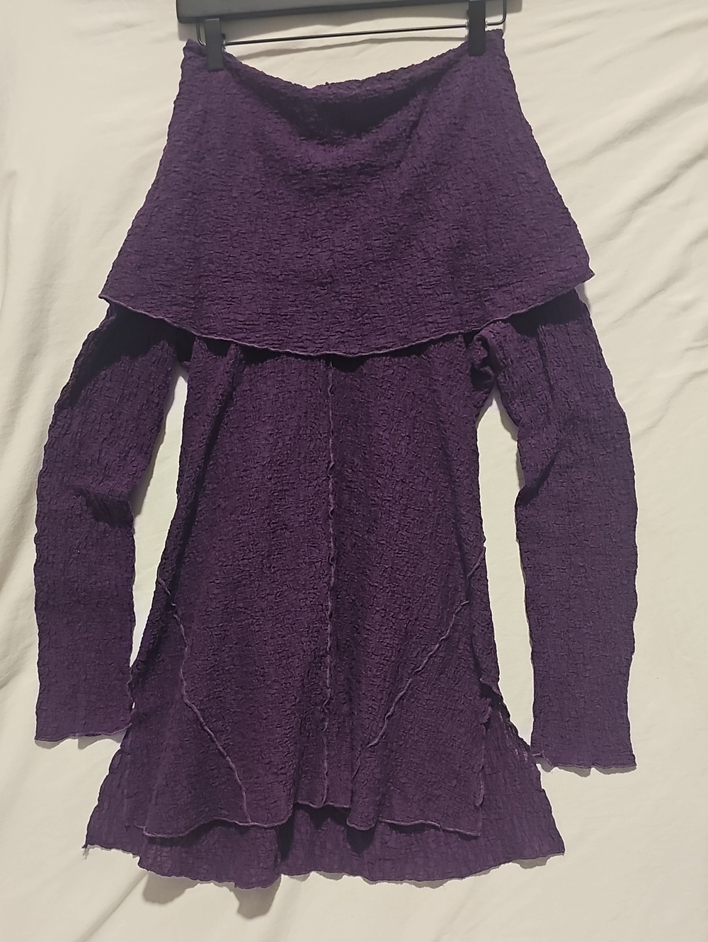 Soft Surroundings Purple Cowl Neck Boho Chic Tunic